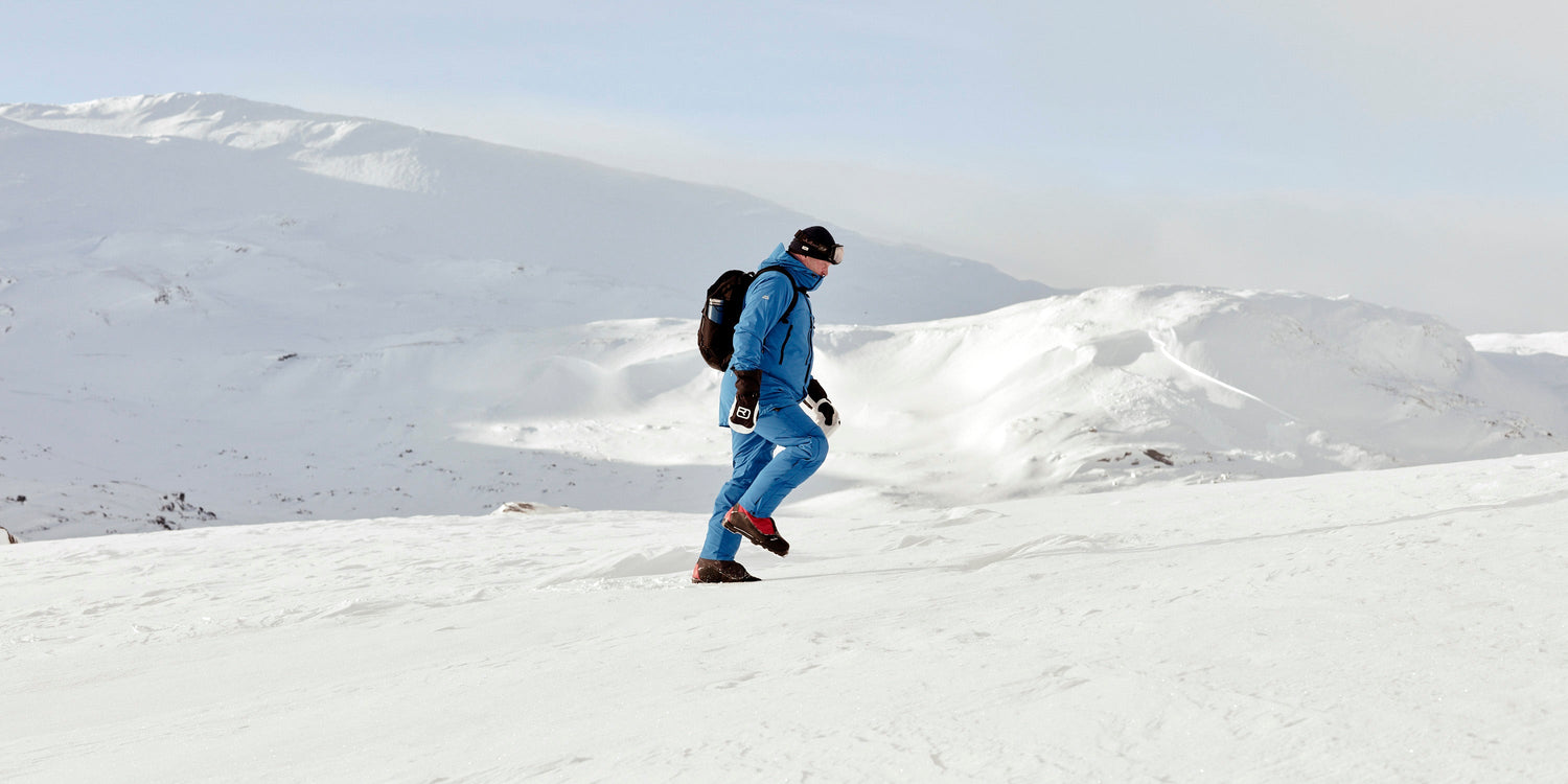 Explorer Rob Swan in Antarctica field-testing GROUNDTRUTH bags