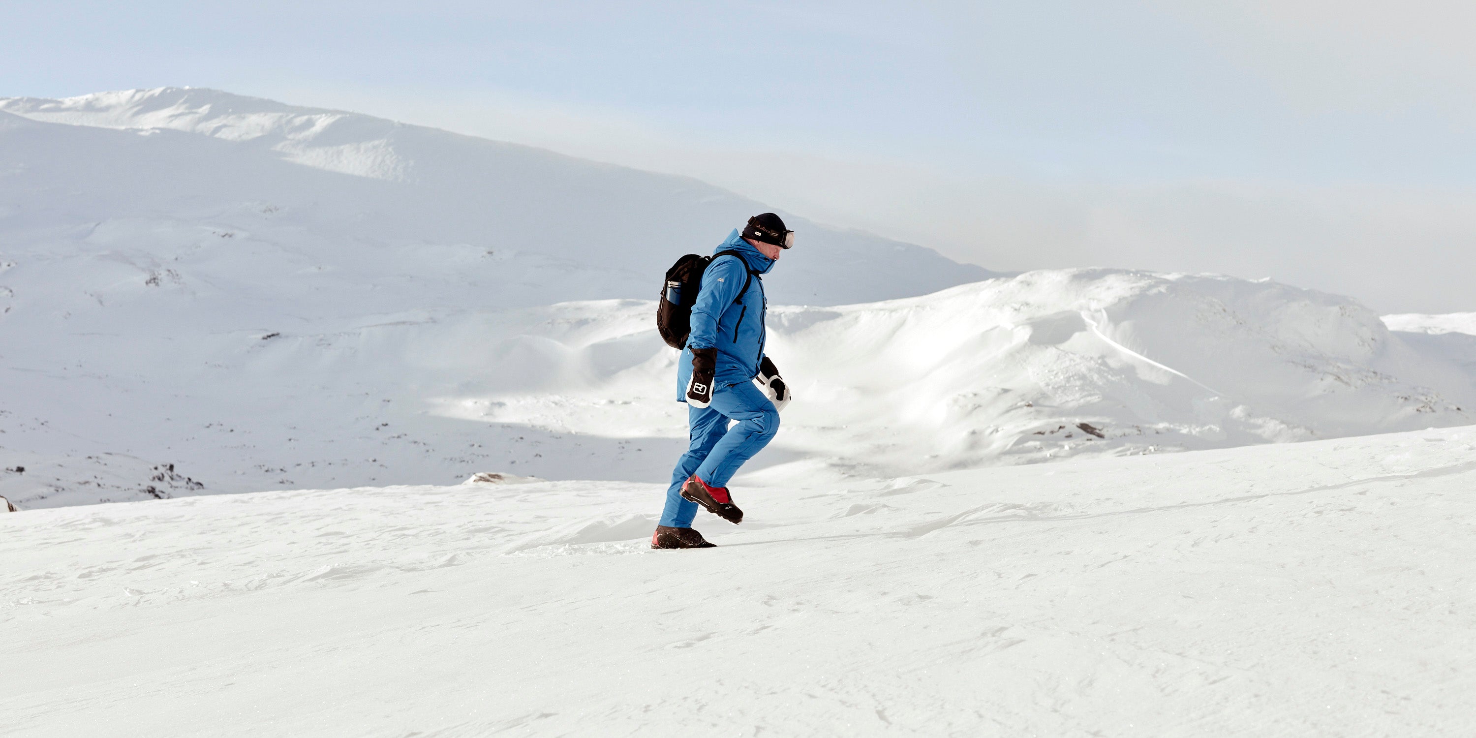 Explorer Rob Swan in Antarctica field-testing GROUNDTRUTH bags
