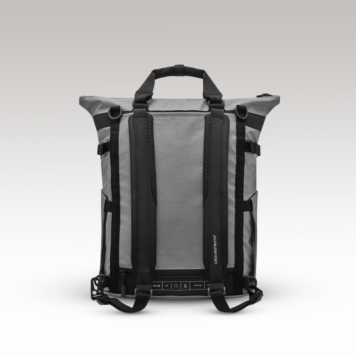 RIKR 17L Technical Tote Backpack GROUNDTRUTH color black #color_Summit Grey