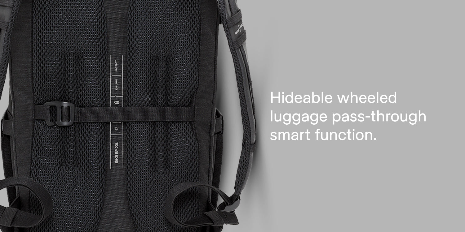 Built-in wheeled luggage pass though smart function,