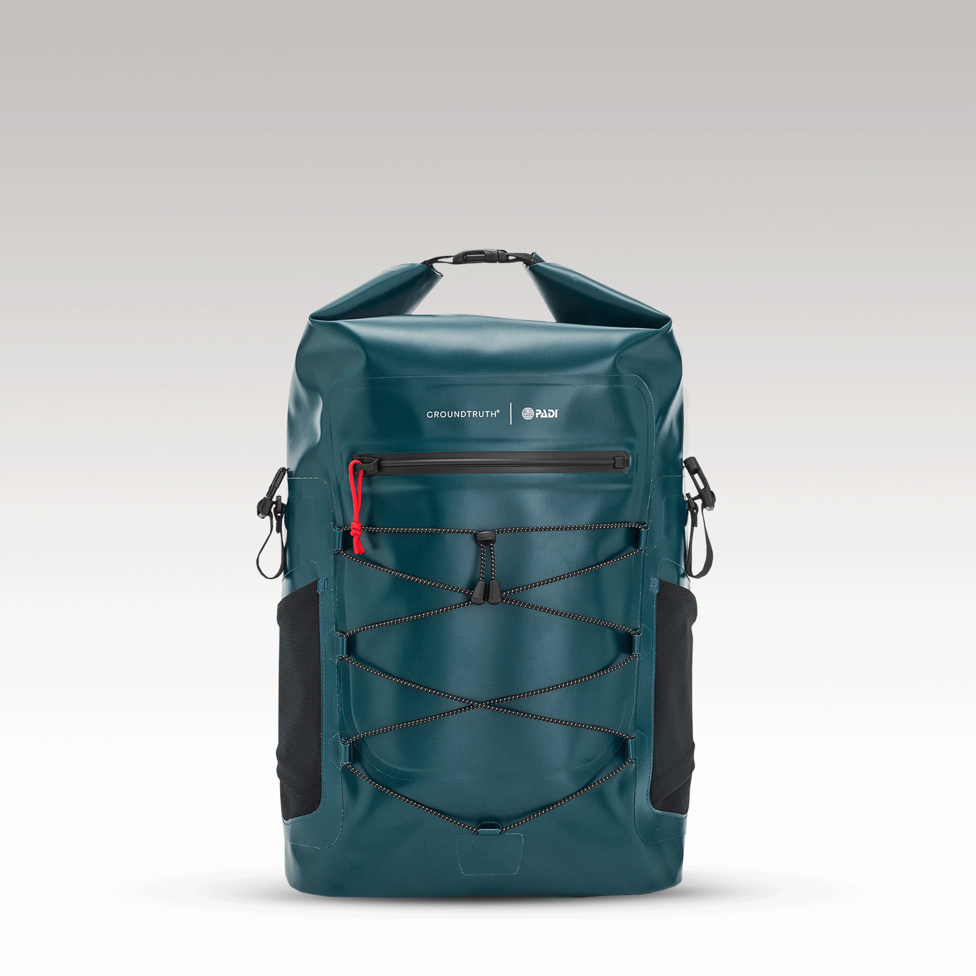 25L Roll Top Dry Backpack | UNDA - GROUNDTRUTH PADI Collaboration - Two way closure roll top system - #color_Ocean Green