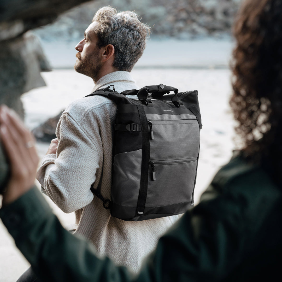 Groundtruth RIKR 17L Technical tote in action as backpack