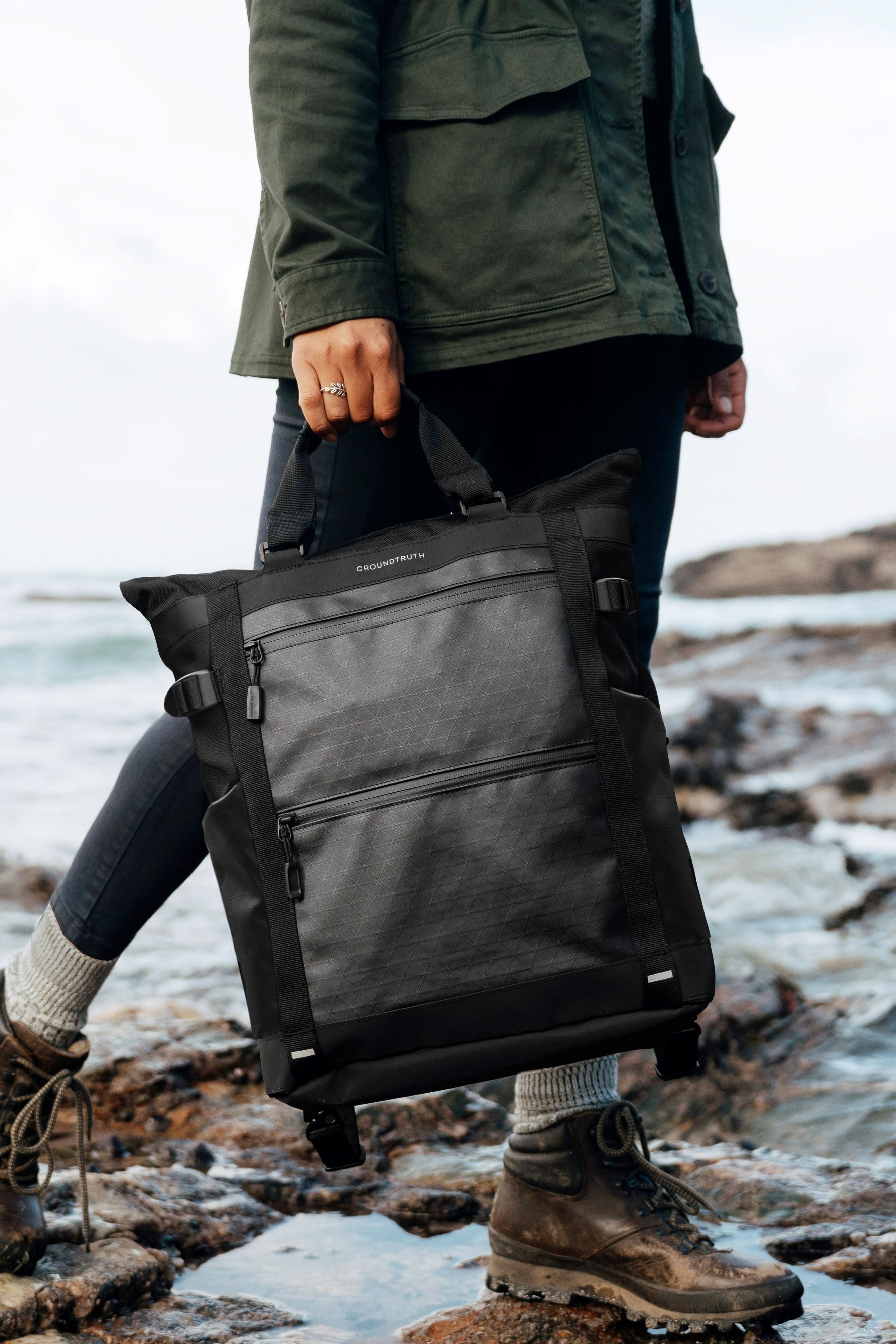 Groundtruth RIKR Technical Tote in the go hand carry use