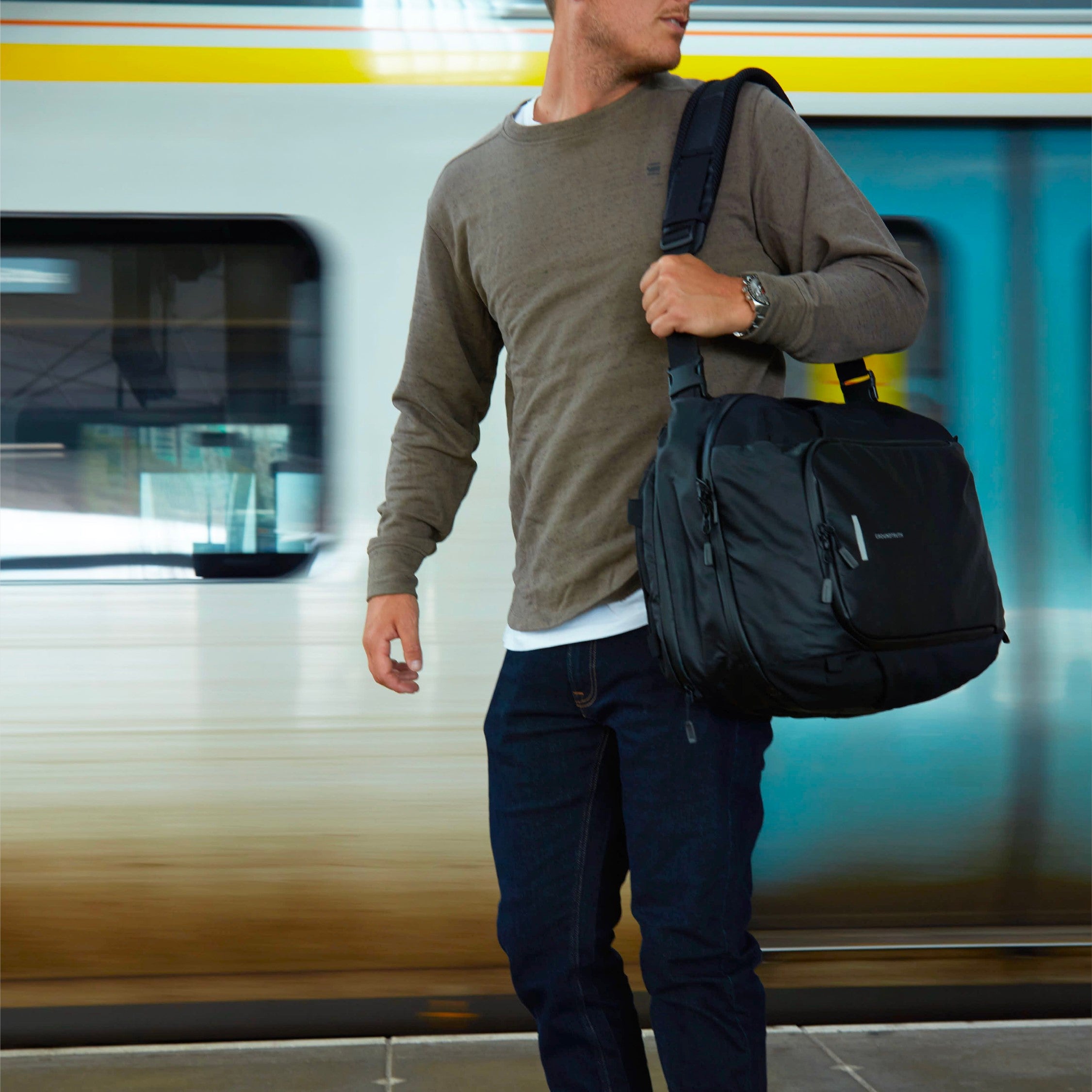 RIKR 38L Hybrid Duffle Pack Duffle GROUNDTRUTH #color_Eco-X Black