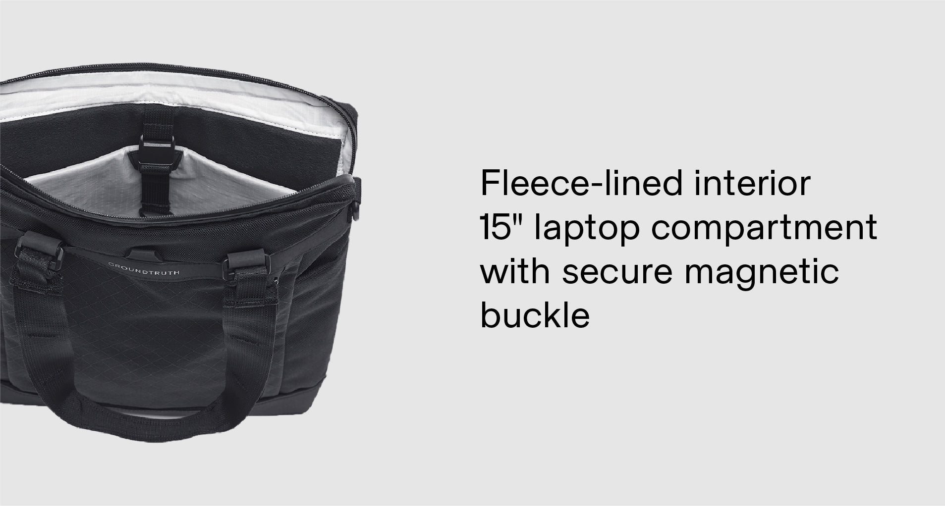 RIRK 10L Tota Pack's fleece-lined interior 15" Laptop compartment