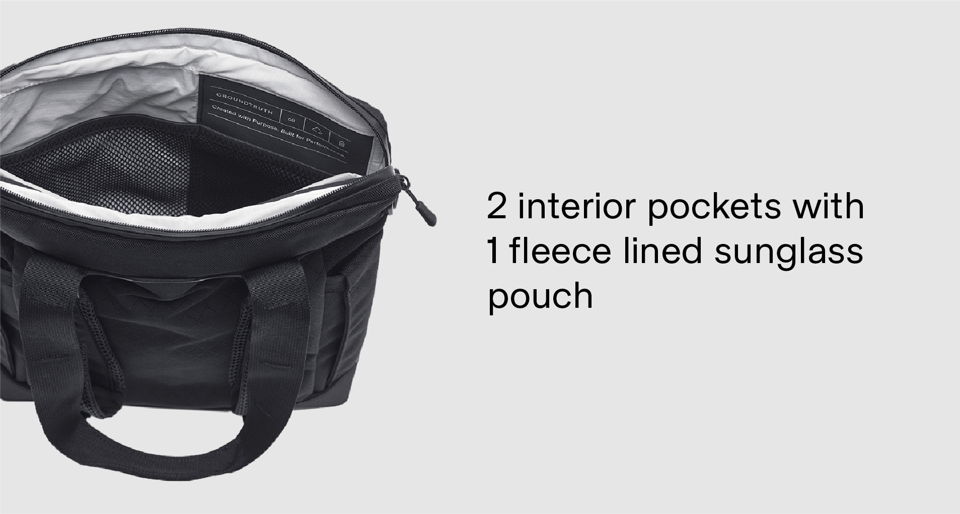 Groundtruth RIKR 10L Tote Pack- 2 interior pockets fleece lined for sunglass