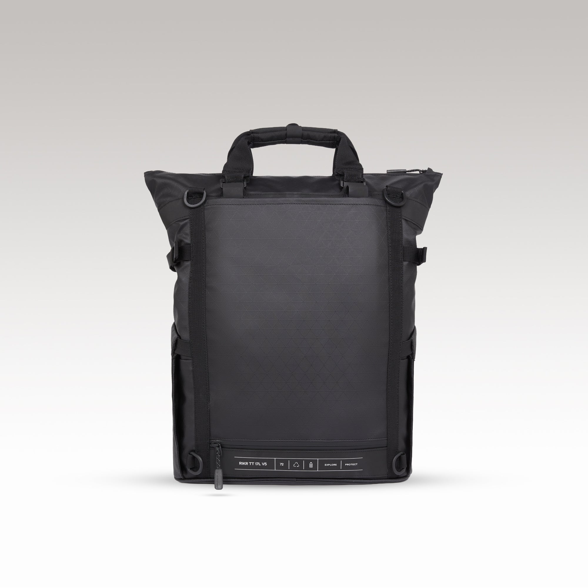 RIKR 17L Technical Tote Backpack GROUNDTRUTH color black #color_Eco-X Black