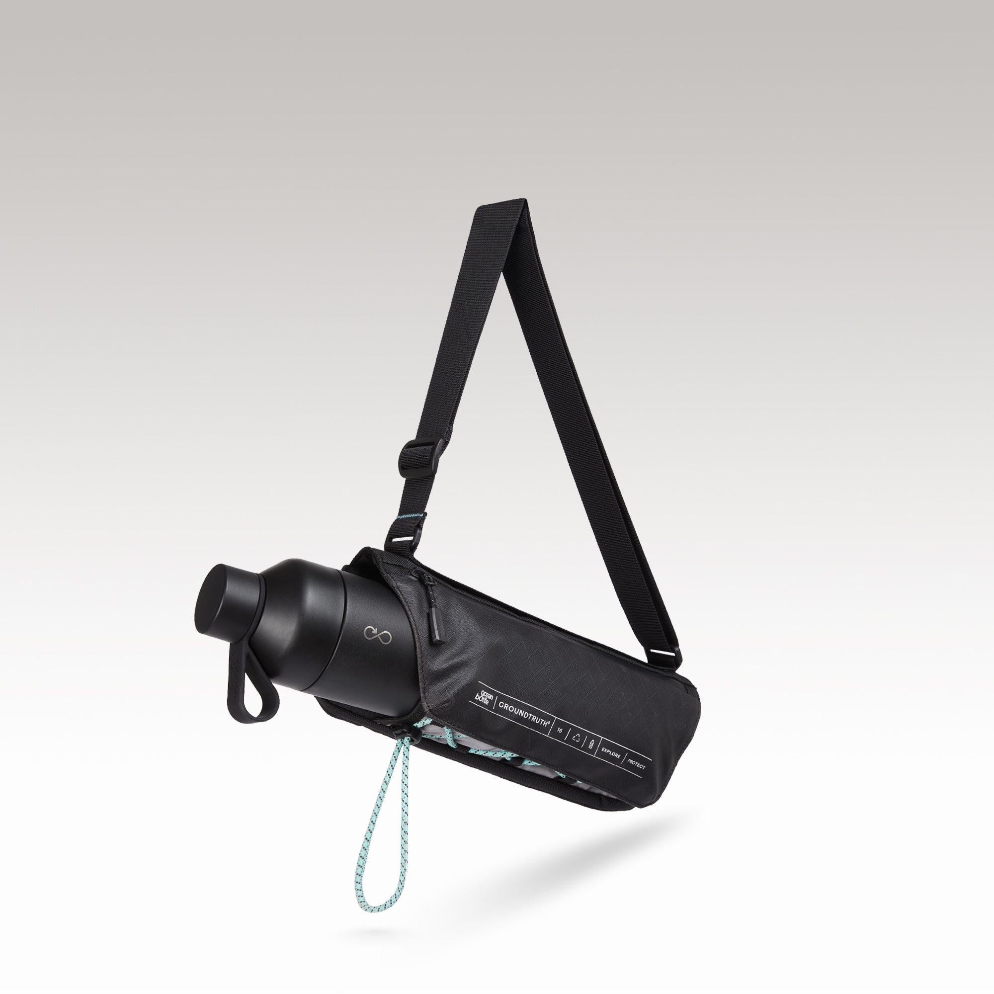 RIKR Bottle Bag GROUNDTRUTH & Ocean Bottle #color_Eco-X Black