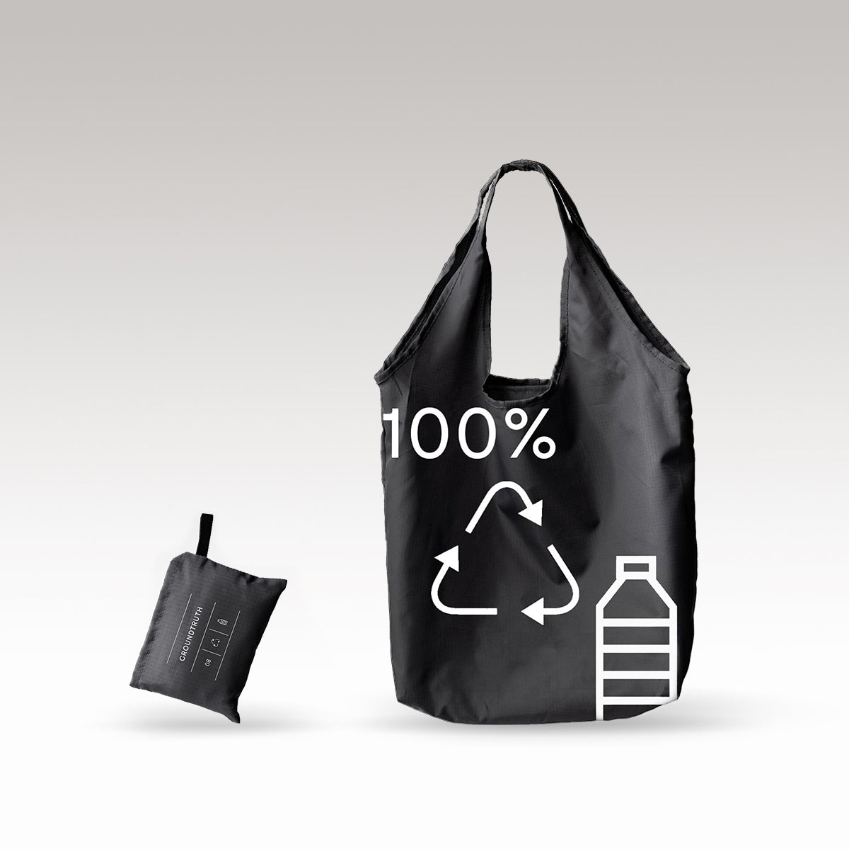 Shopping Tote 1.3 Tote Bag white print GROUNDTRUTH