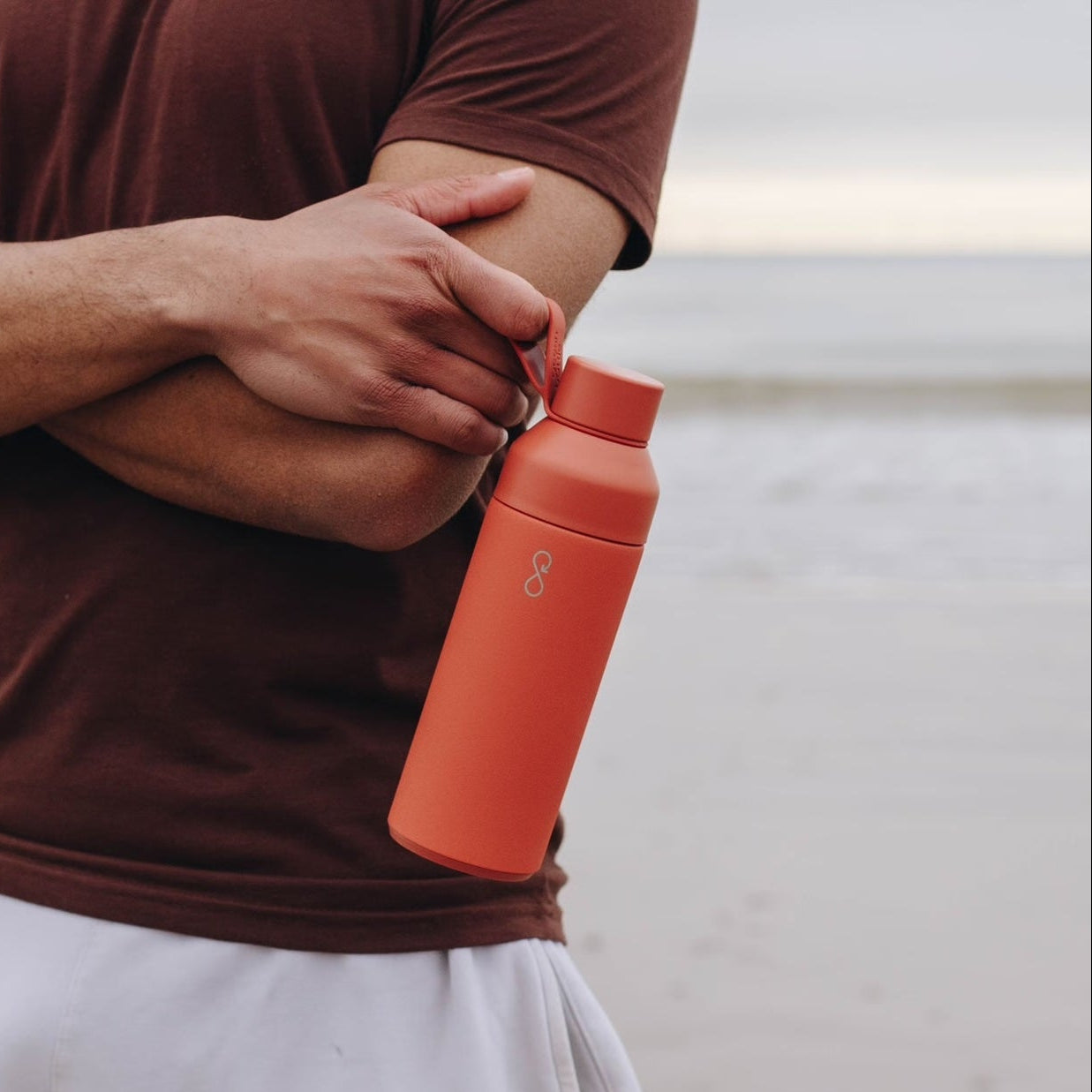 GROUNDTRUTH Ocean Bottle 1000ml #color_sahara red