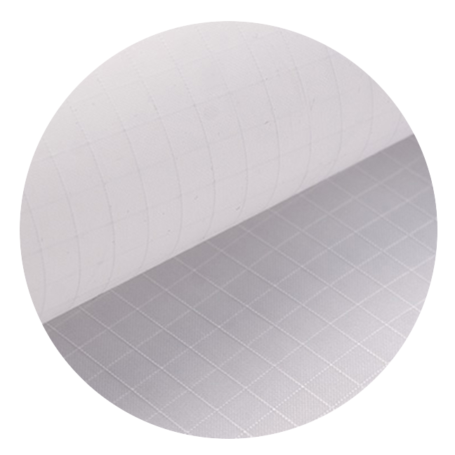 Groundtruth white ripstop lining that made from recycled fishing net