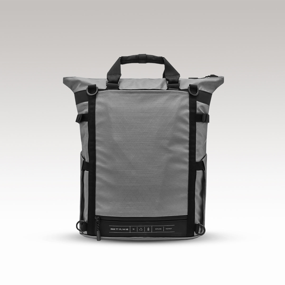 RIKR 17L Technical Tote Backpack GROUNDTRUTH color black #color_Summit Grey 