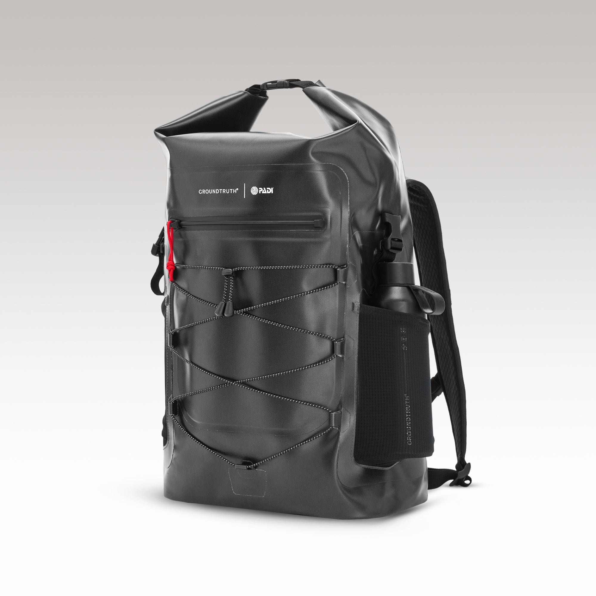 25L Roll Top Dry Backpack | UNDA - GROUNDTRUTH PADI Collaboration - #color_Deep Black