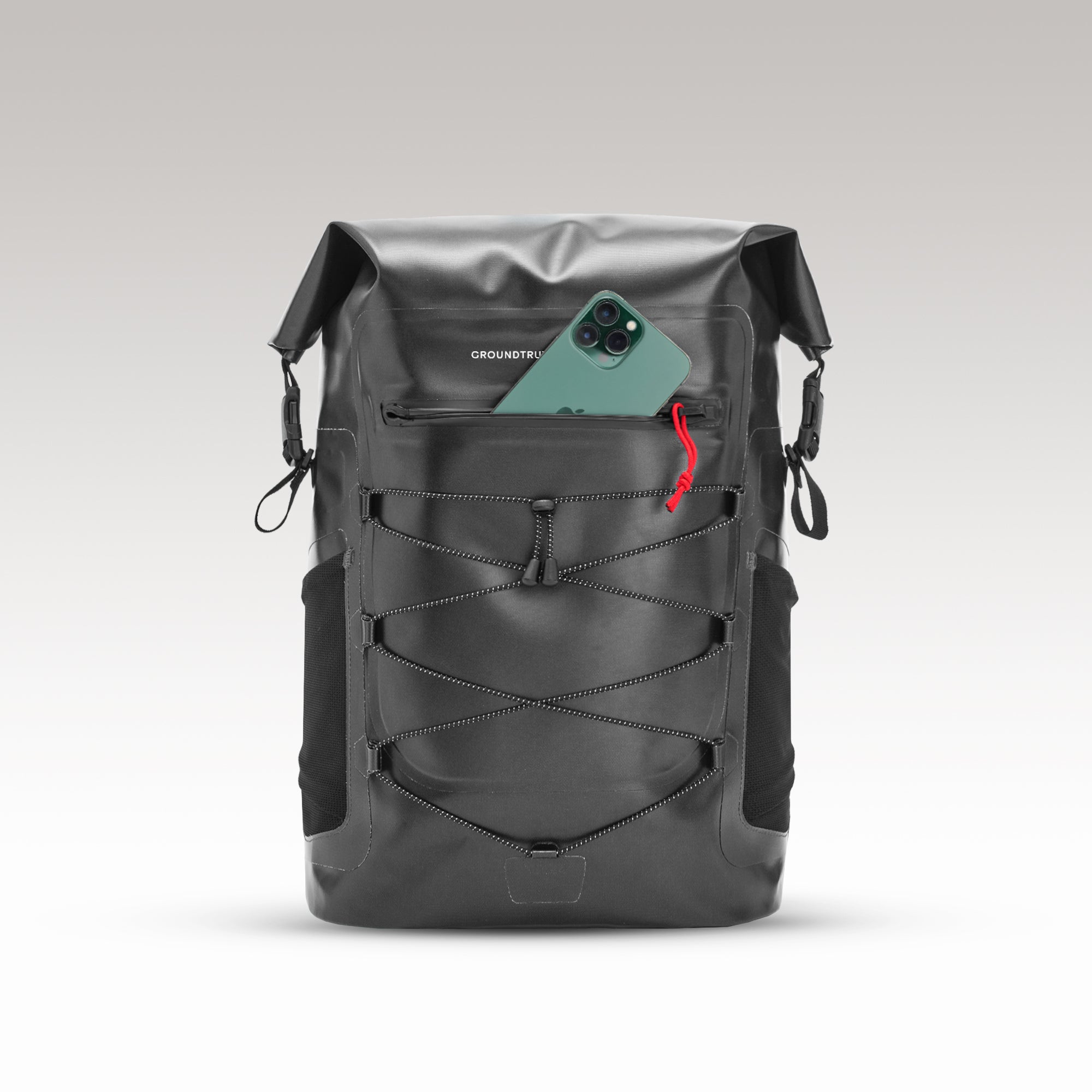 25L Roll Top Dry Backpack | UNDA - GROUNDTRUTH PADI Collaboration - #color_Deep Black