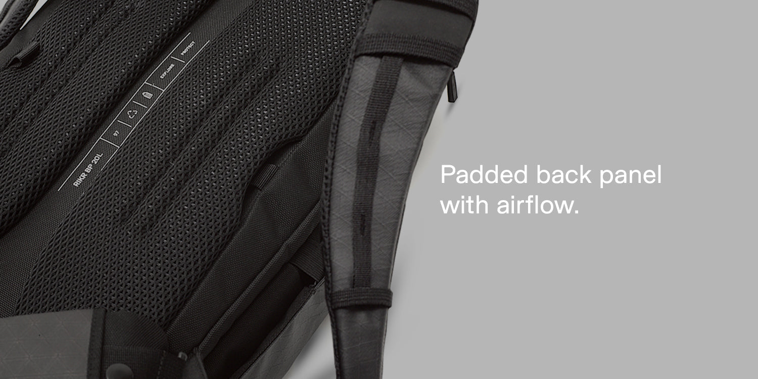 Padded back panel with airflow,