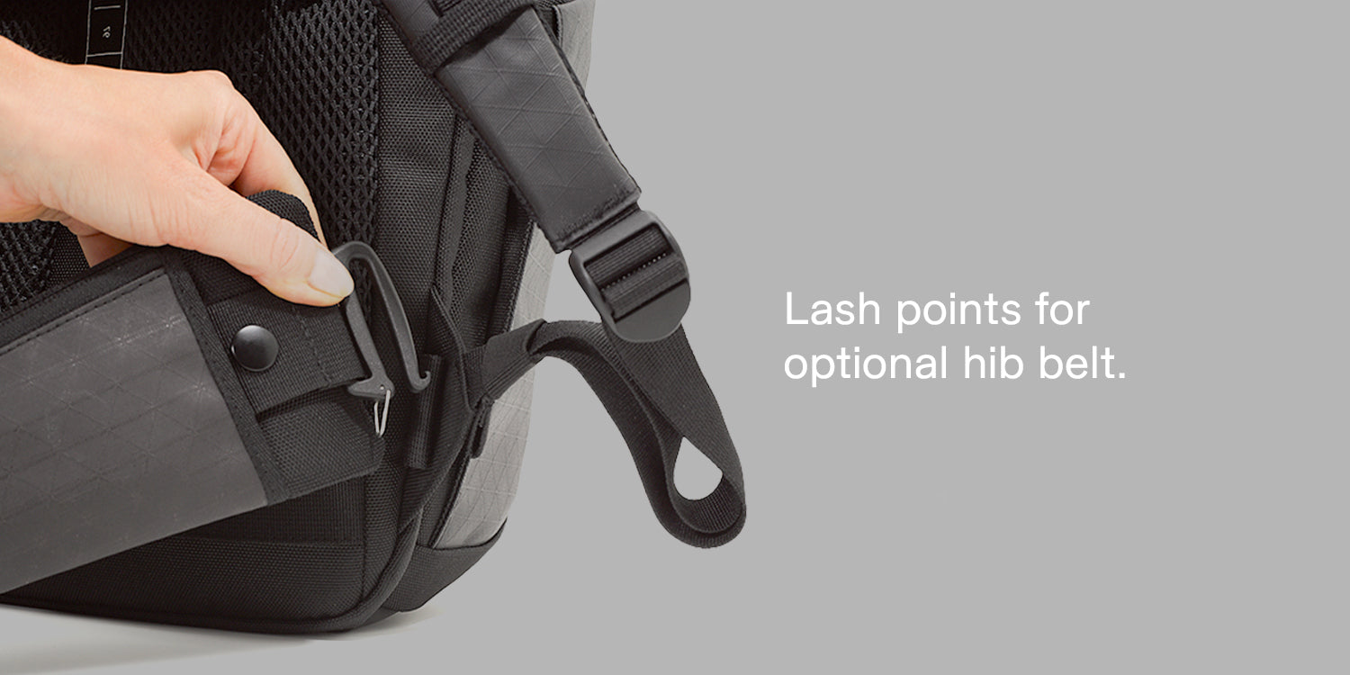 Lash points for additional waist belt,