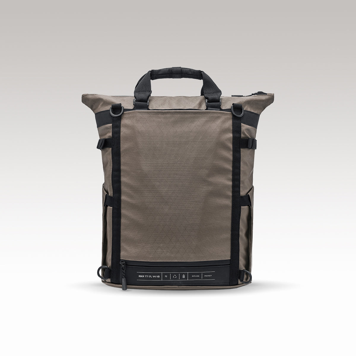 RIKR 17L Technical Tote Backpack GROUNDTRUTH color black #color_Stone Brown