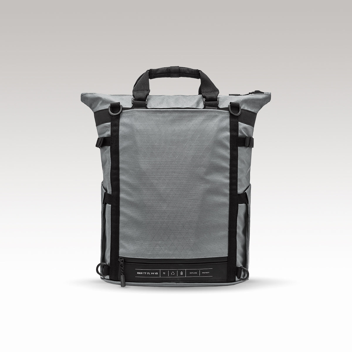 RIKR 17L Technical Tote Backpack GROUNDTRUTH color black #color_Summit Grey