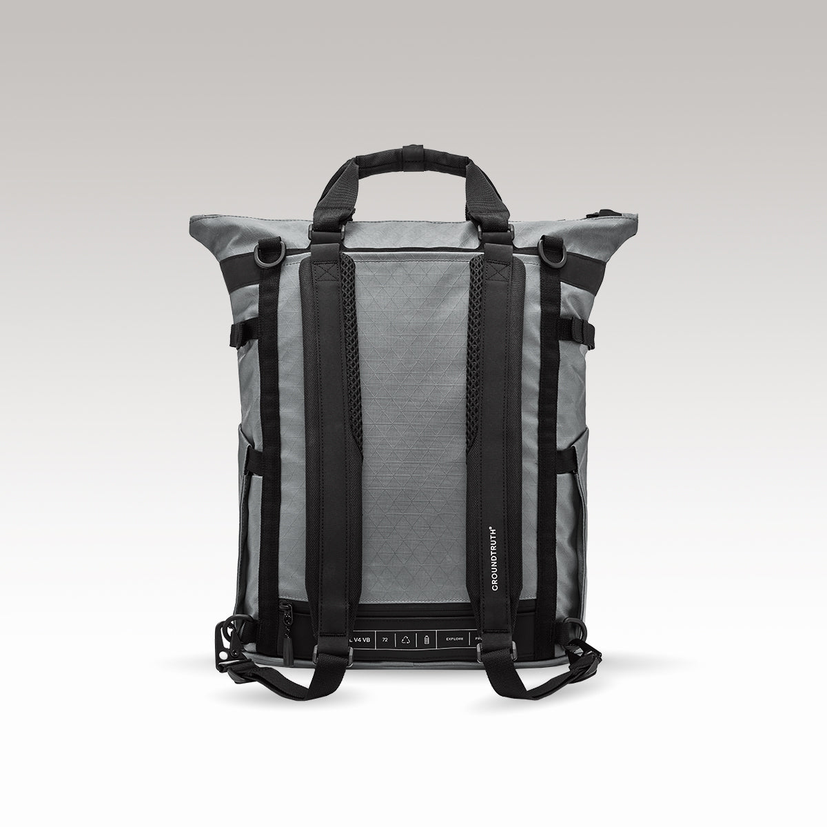 RIKR 17L Technical Tote Backpack GROUNDTRUTH color black #color_Summit Grey 