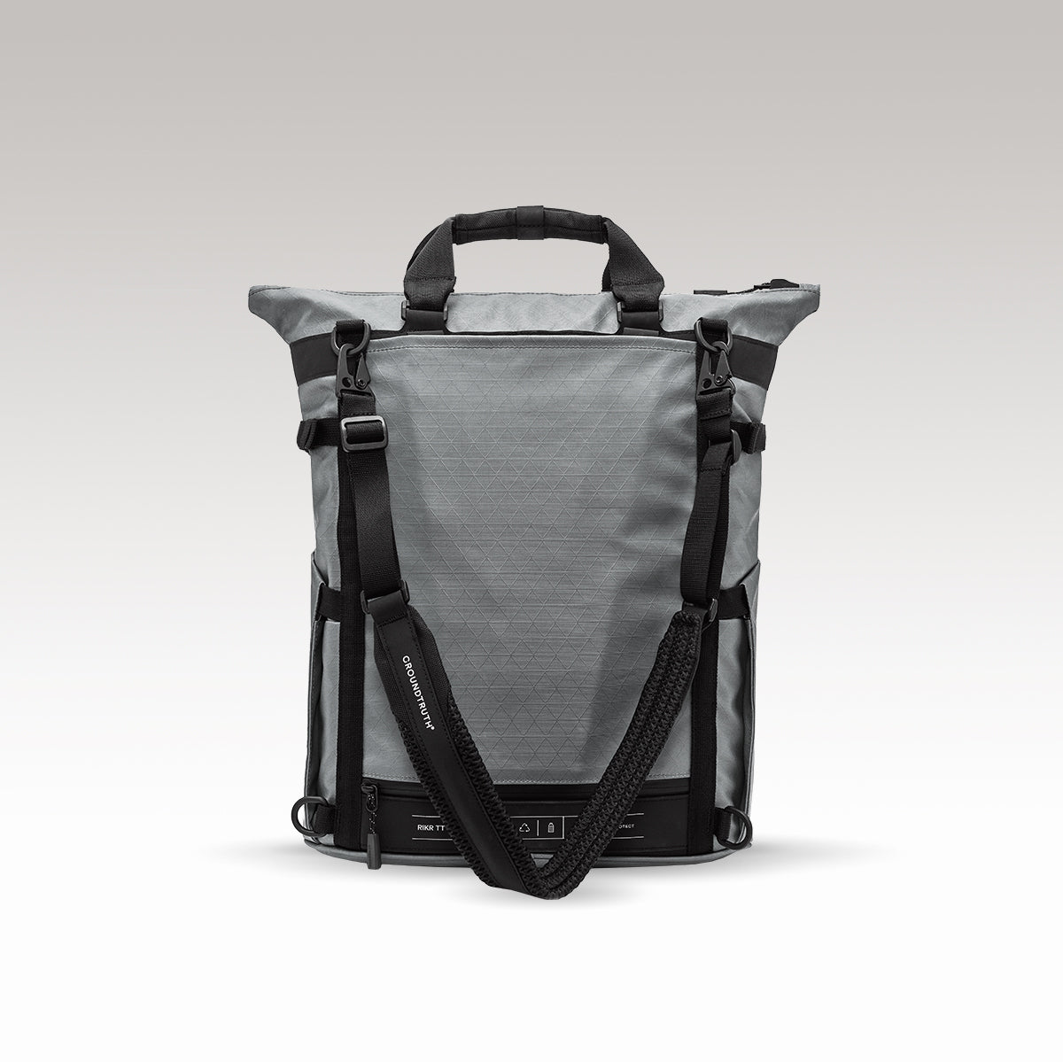 RIKR 17L Technical Tote Backpack GROUNDTRUTH color black #color_Summit Grey 