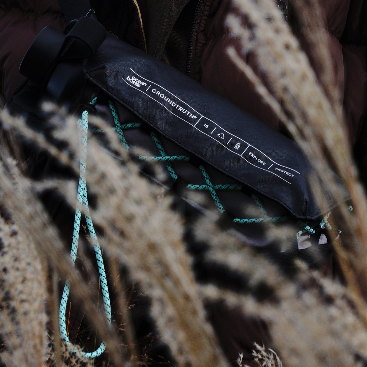 RIKR Bottle Bag GROUNDTRUTH & Ocean Bottle  #color_Eco-X Black