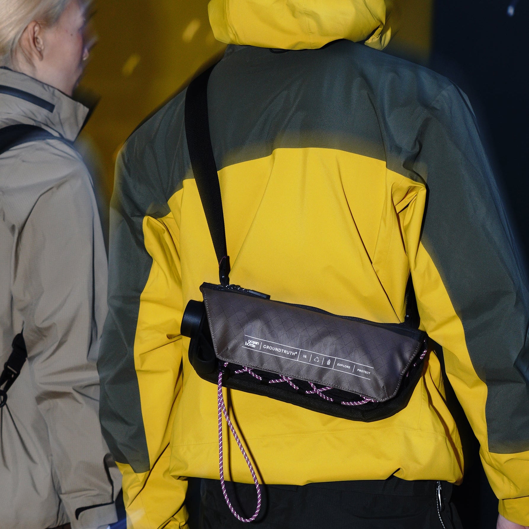 RIKR Bottle Bag GROUNDTRUTH & Ocean Bottle  #color_Stone Brown