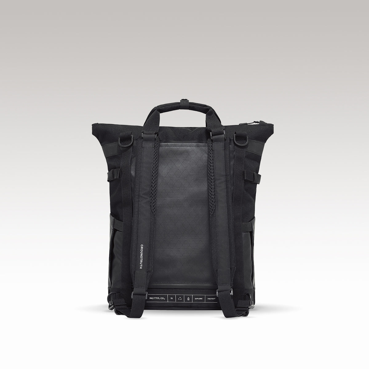 RIKR 17L Technical Tote Backpack GROUNDTRUTH color black #color_Eco-X Black