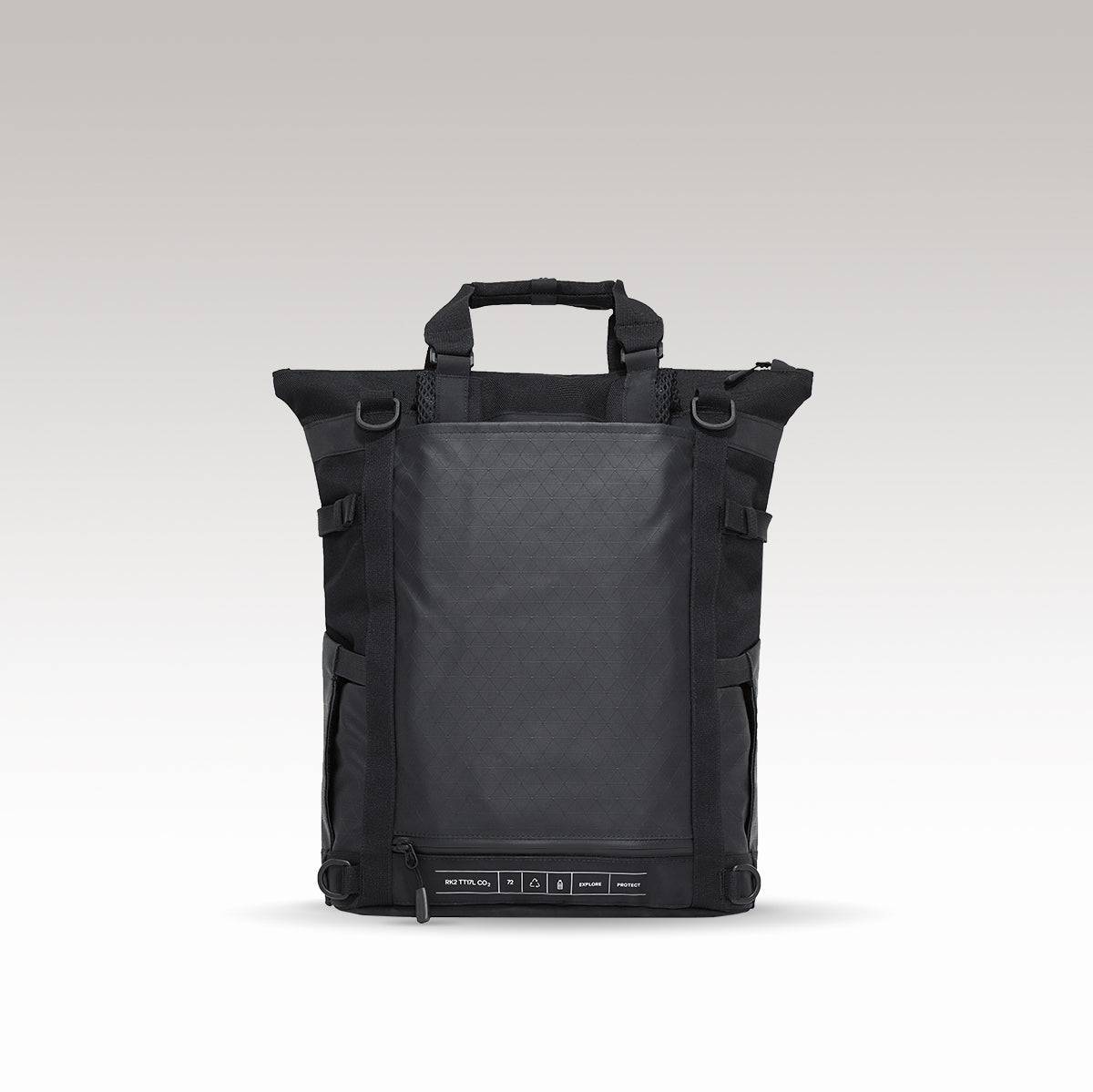 RIKR 17L Technical Tote Backpack GROUNDTRUTH color black #color_Eco-X Black