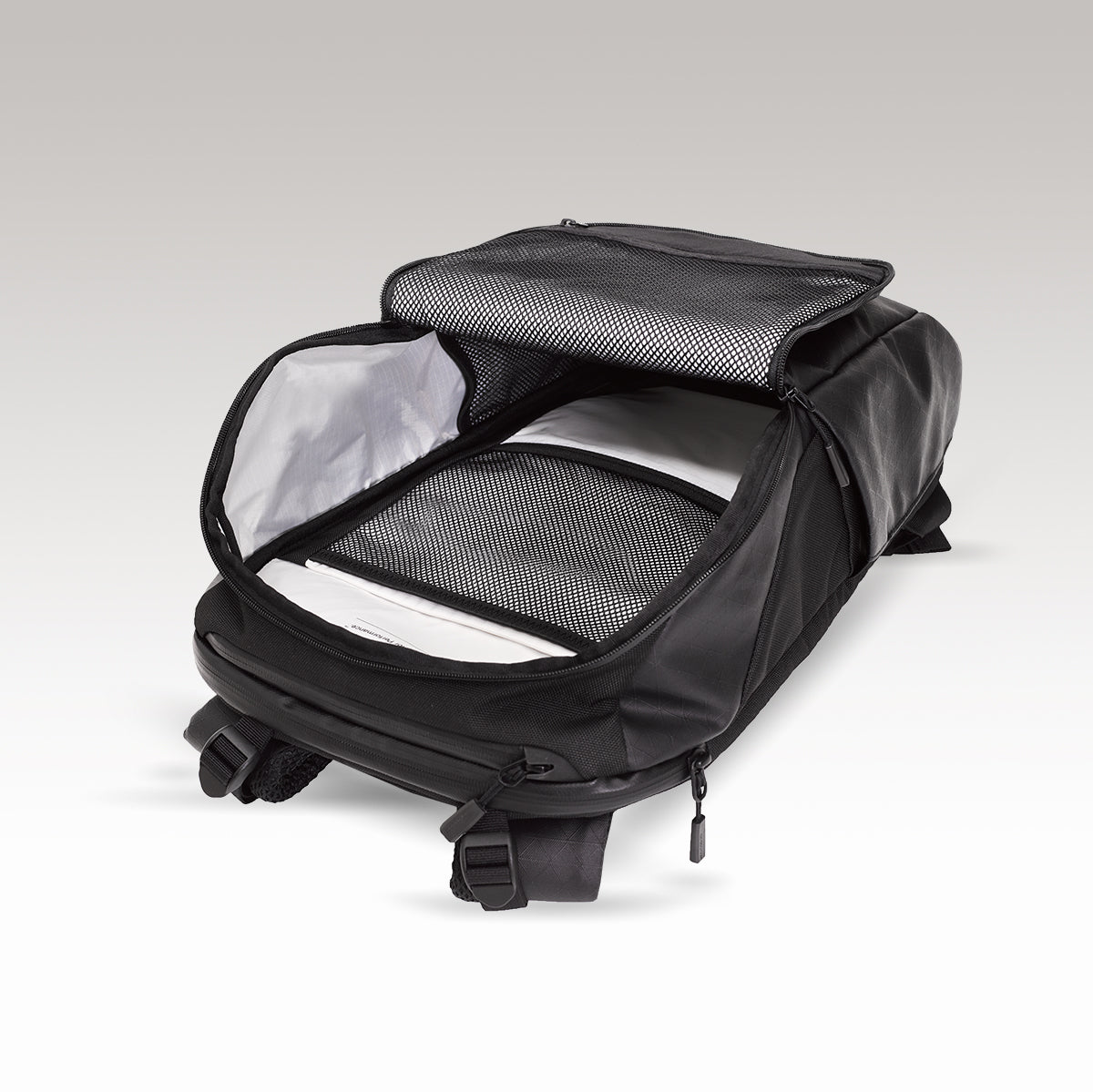 20L Everyday Backpack | RIKR | GROUNDTRUTH #color_Eco-X Black | Multiple interior pockets