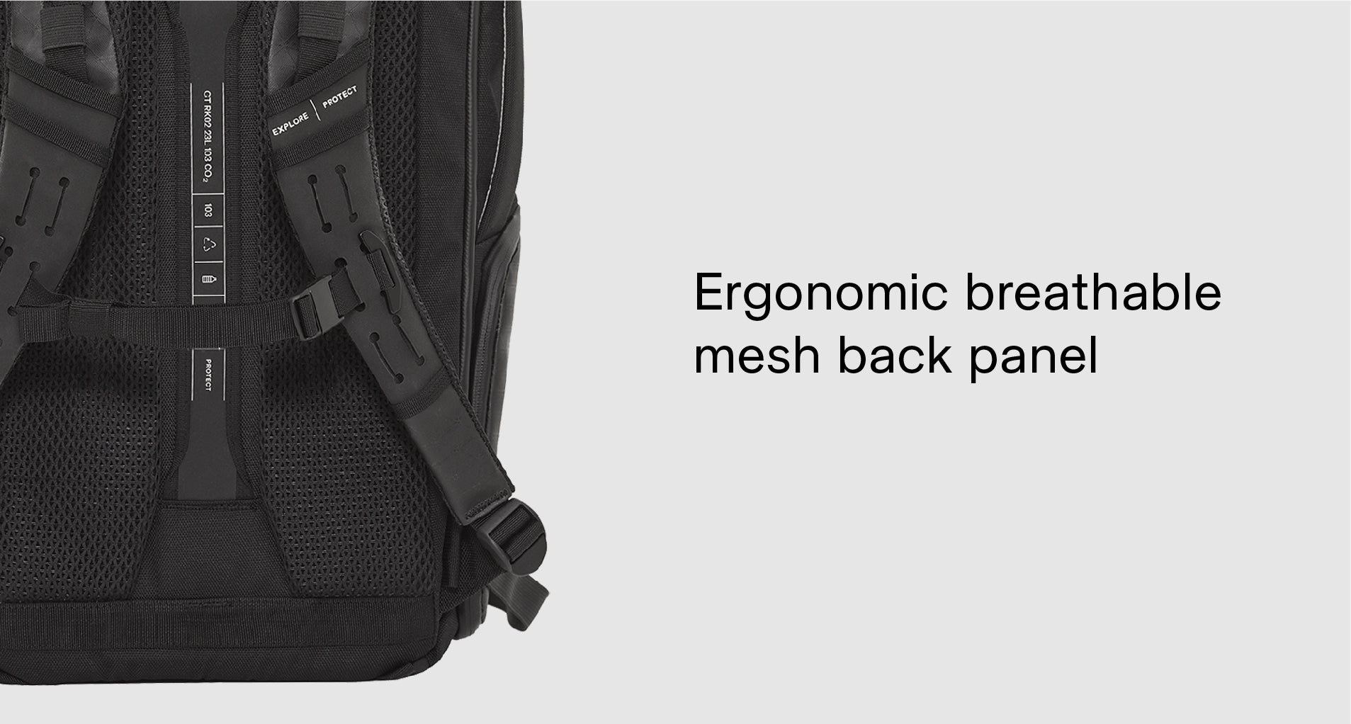 Groundtruth 23L Backpack's ergonomic breathable mesh back panel