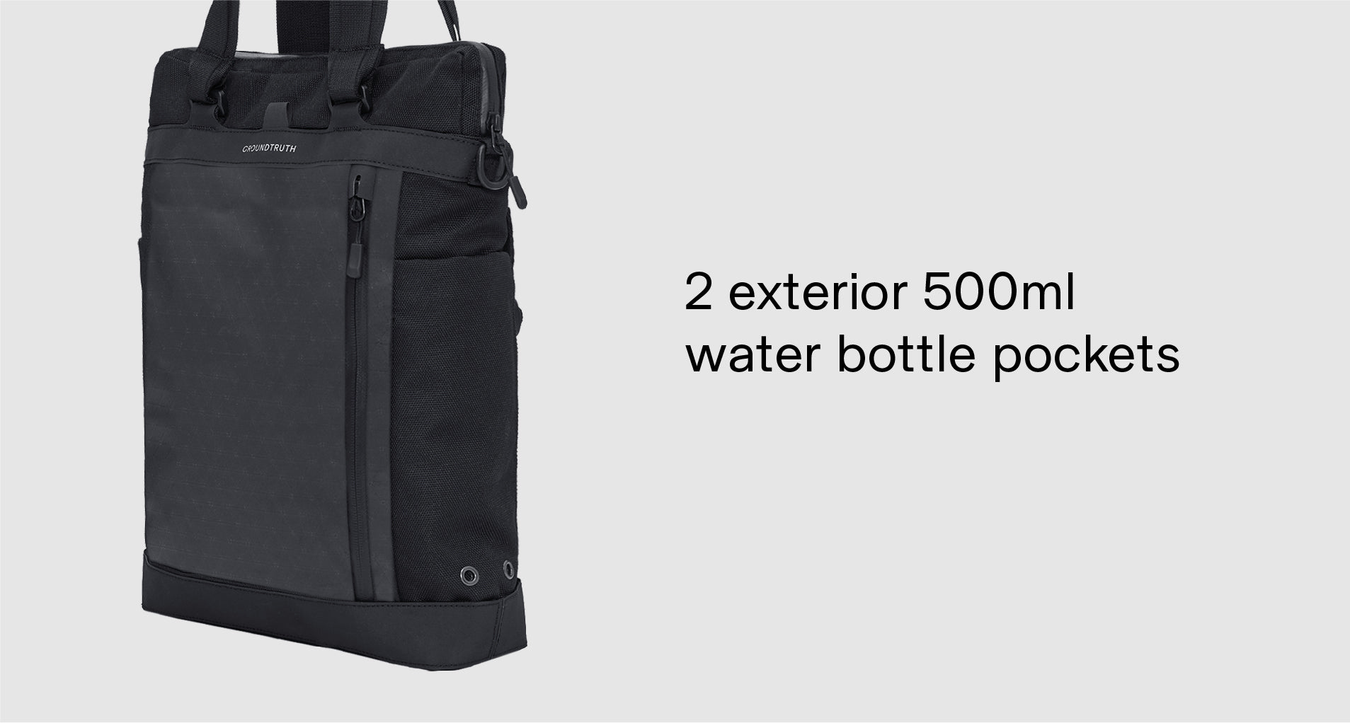 RIKR 10L Tote Pack 2 exterior water bottle pockets