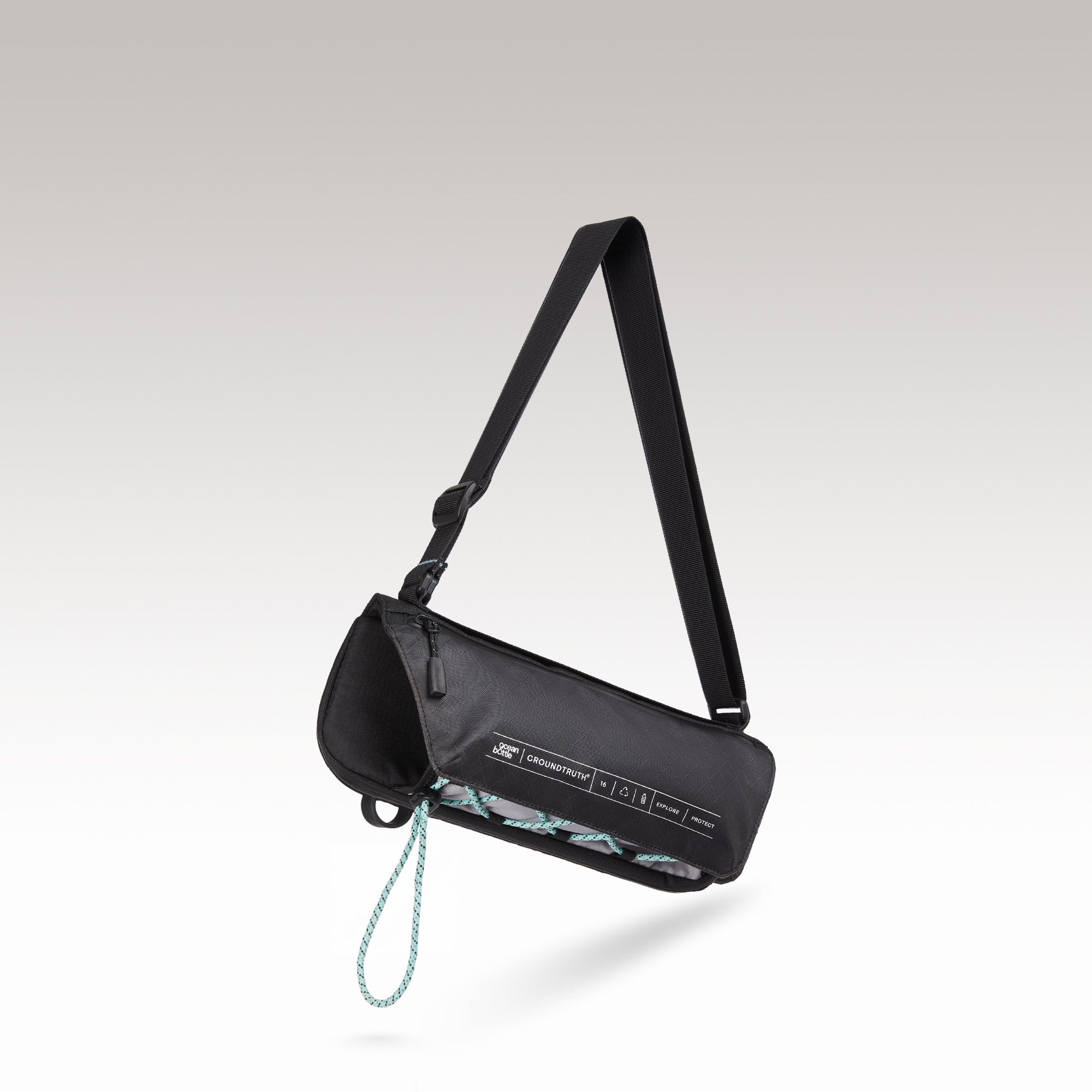 RIKR Bottle Bag GROUNDTRUTH & Ocean Bottle  #color_Eco-X Black