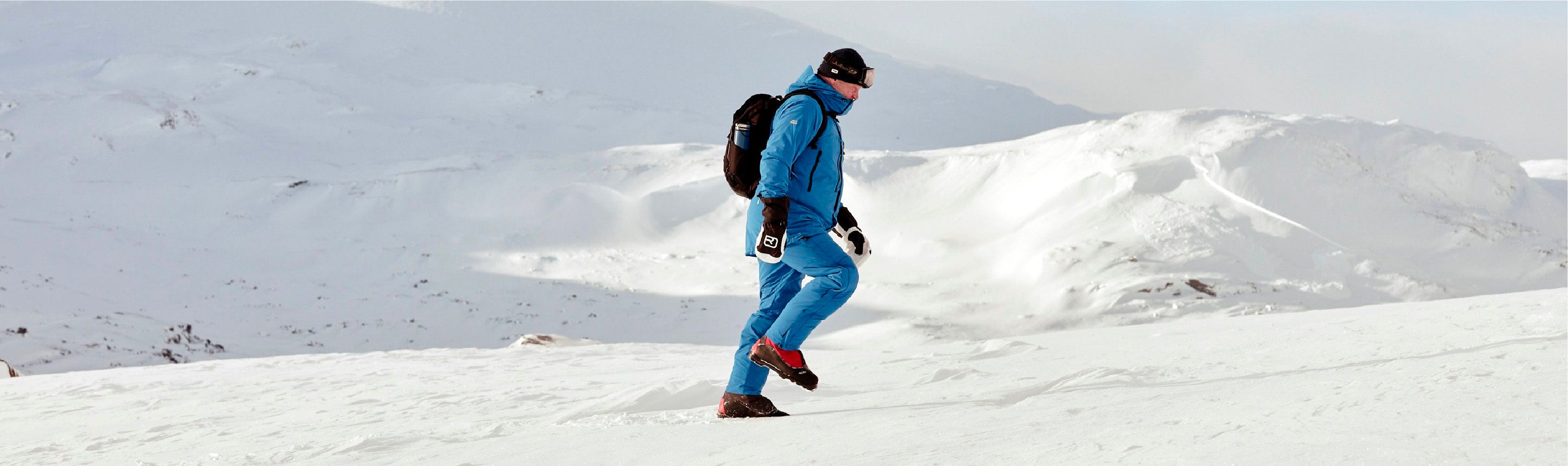 The explorer Rob Swan testing GROUNDTRUTH Backpack in Antarctica