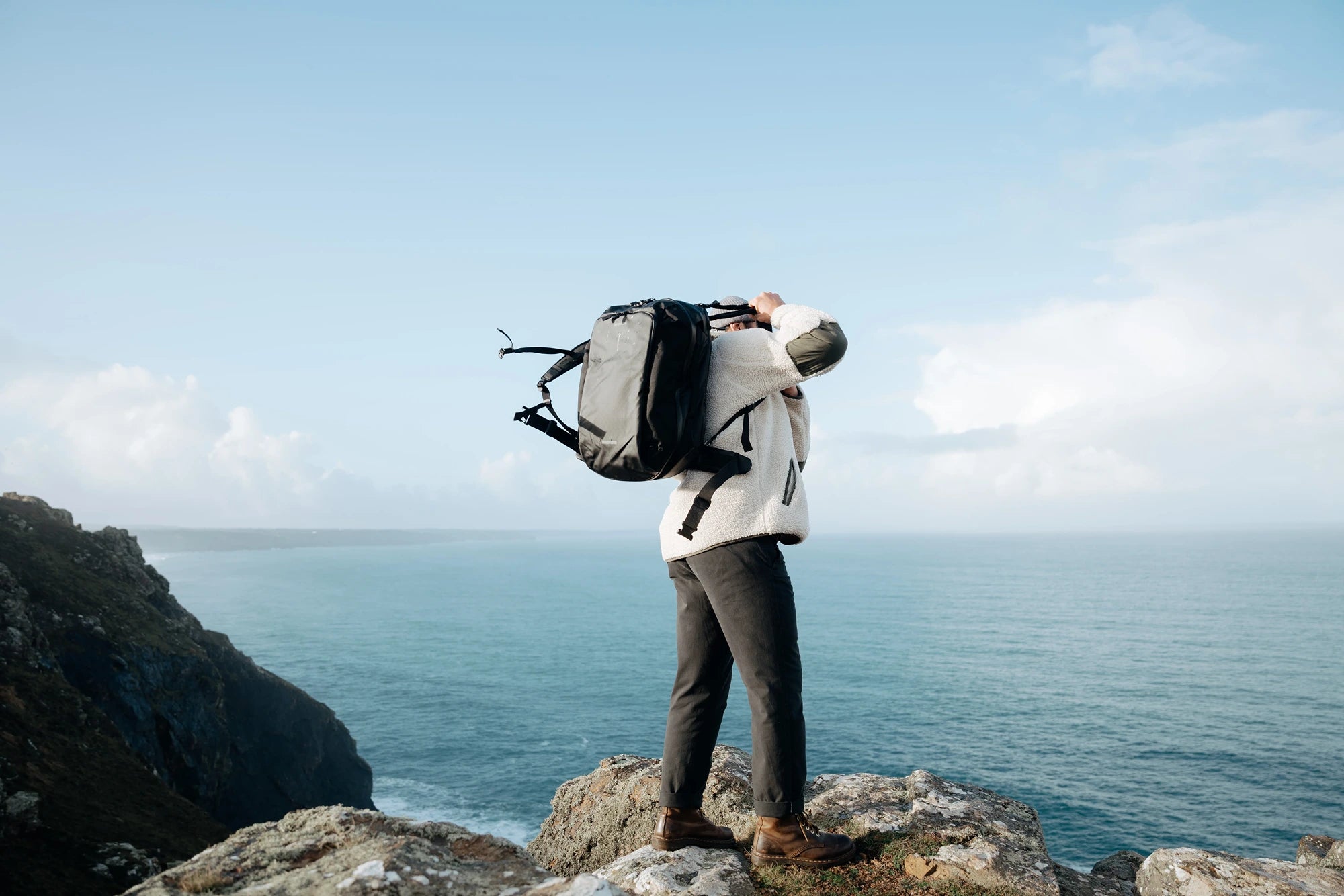 38L Duffle Pack Black in action