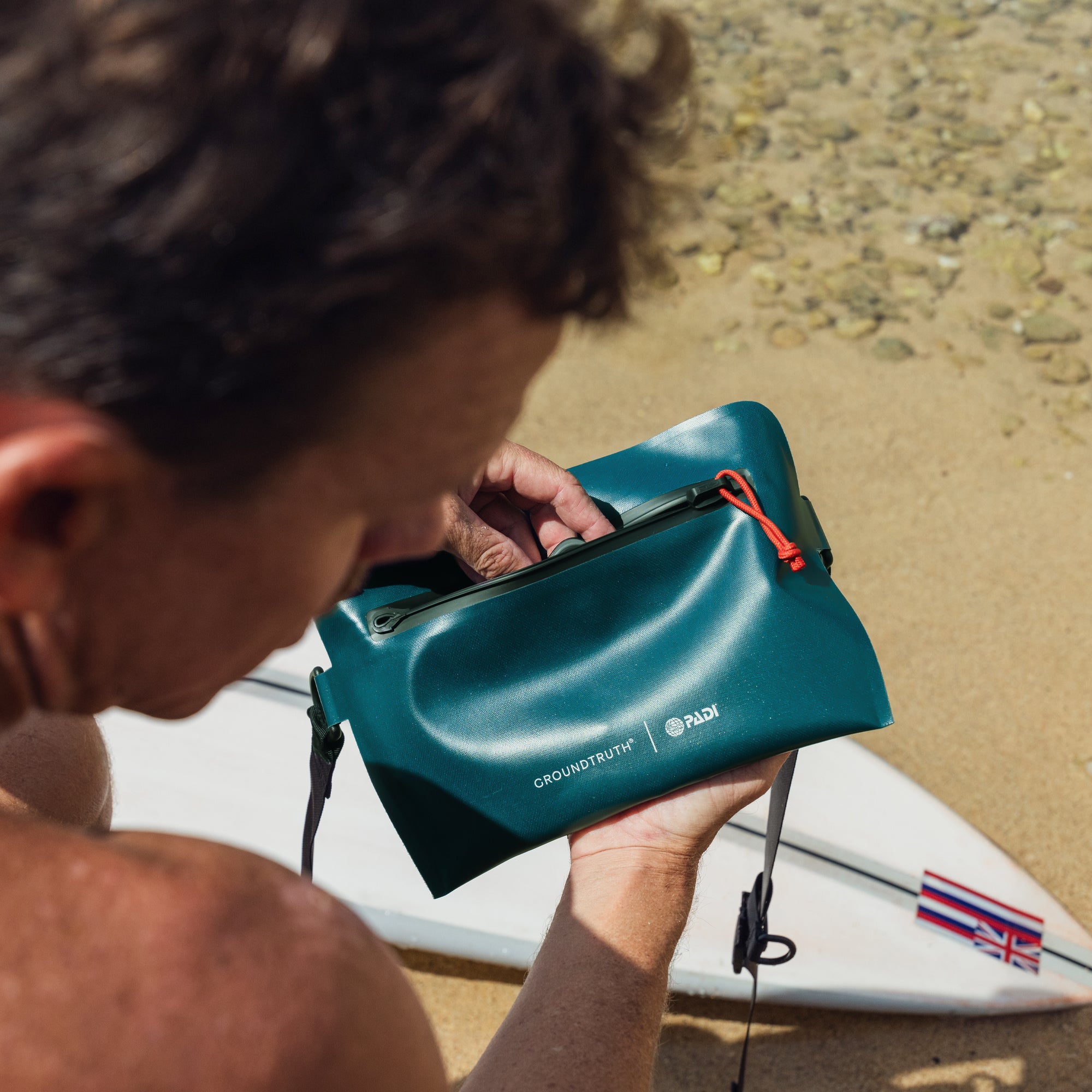 1L Cross Body Dry Sling | UNDA - GROUNDTRUTH PADI Collaboration - #color_Ocean Green