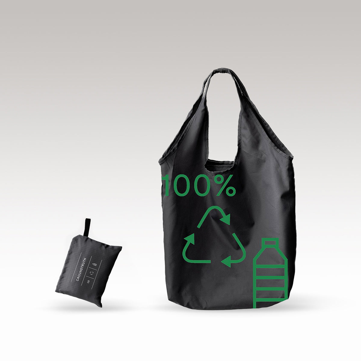 Shopping Tote 1.3 Tote Bag green print GROUNDTRUTH